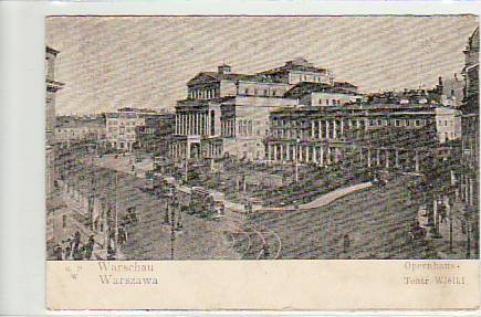 Warszawa Warschau Polen Opernhaus Feldpost 1915 Warszawa Warschau Polen Opernhaus Feldpost 1915