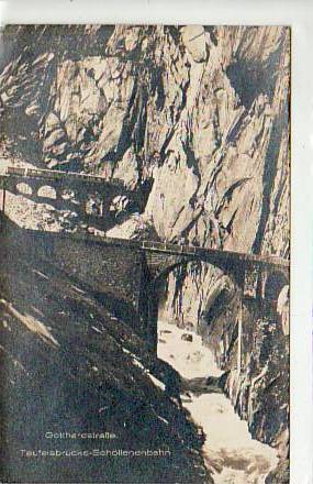 Gotthardstraße Schöllenenbahn Eisenbahn Bergbahn Schweiz 1924 Gotthardstraße Schöllenenbahn Eisenbahn Bergbahn Schweiz 1924