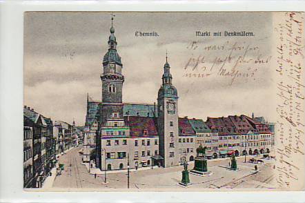 Chemnitz Markt und Straße 1912 Chemnitz Markt und Straße 1912