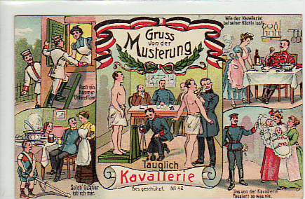 Militär vor dem 1.WK Musterung Kavallerie 1911 Militär vor dem 1.WK Musterung Kavallerie 1911