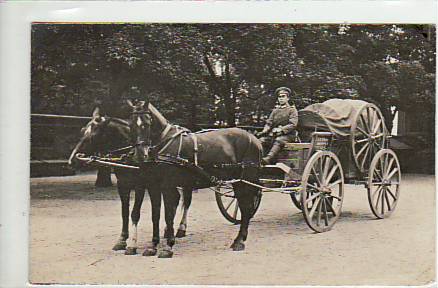 Pferdewagen Militär Foto Karte ca 1915