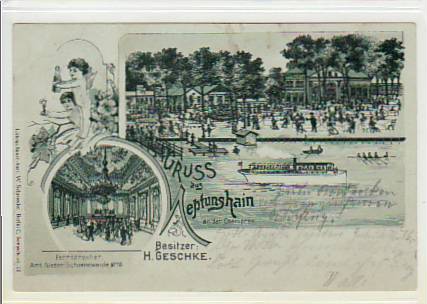 Berlin Niederschöneweide Neptunshain Oberspree Litho Vorläufer