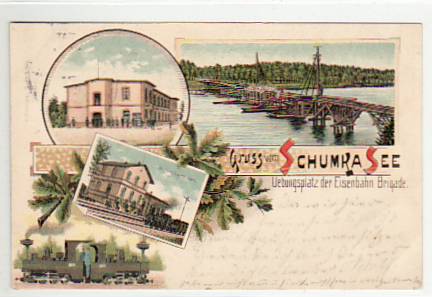 Schumra See bei Sperenberg Übungsplatz Eisenbahn Brigade Litho 1 Schumra See bei Sperenberg Übungsplatz Eisenbahn Brigade Litho 1