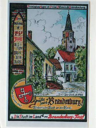 Brandenburg an der Havel Künstlerkarte W.Fritze ca 1995