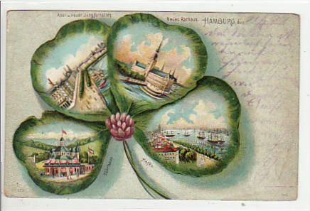 Hamburg Kleeblatt Litho 1899 Hamburg Kleeblatt Litho 1899
