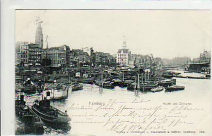 Hamburg Kajen und Zollcanal 1902 Hamburg Kajen und Zollcanal 1902