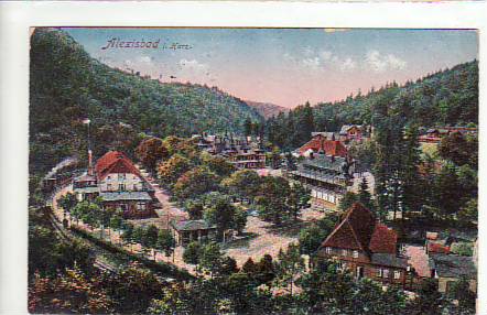 Harzgerode-Alexisbad mit Eisenbahn 1913 Harzgerode-Alexisbad mit Eisenbahn 1913