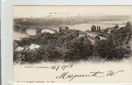 Koblenz vom Ehrenbreitstein 1902 Koblenz vom Ehrenbreitstein 1902