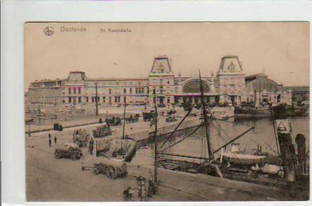 Bahnhof Belgien Oostende ca 1915