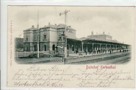 Bahnhof Belgien Herbesthal 1899