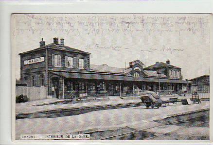 Bahnhof Frankreich Chauny ca 1915