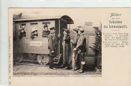 Schwarzwald Trachten Eisenbahn ca 1900 Schwarzwald Trachten Eisenbahn ca 1900