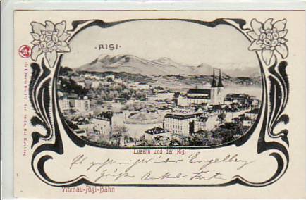 Vitznau-Rigi-Bahn Bergbahn Serie 17 Schweiz Luzern 1901 Vitznau-Rigi-Bahn Bergbahn Serie 17 Schweiz Luzern 1901