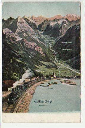 Gotthardbahn Bergbahn Eisenbahn ca 1910 Schweiz Gotthardbahn Bergbahn Eisenbahn ca 1910 Schweiz