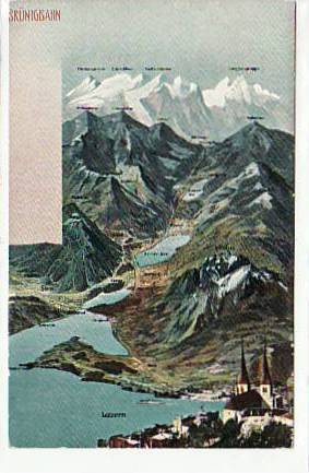 Brünigbahn Bergbahn Luzern Schweiz ca 1910 Brünigbahn Bergbahn Luzern Schweiz ca 1910