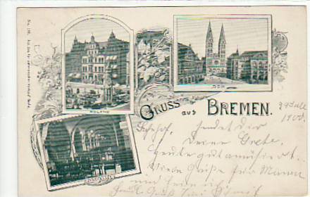 Bremen Roland Dom Ratskeller 1900 Bremen Roland Dom Ratskeller 1900