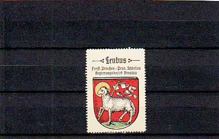 Leubus Schlesien Stadt Wappen vor 1945 Leubus Schlesien Stadt Wappen vor 1945