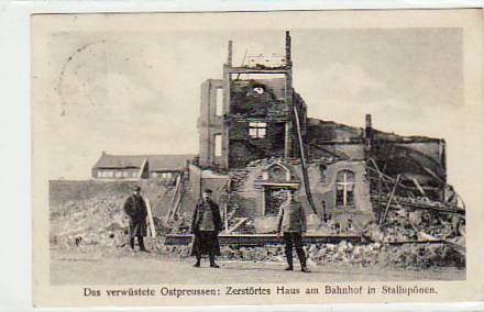Stallupönen Ostpreussen Haus am Bahnhof 1915 Stallupönen Ostpreussen Haus am Bahnhof 1915
