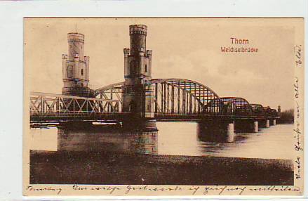 Thorn Westpreussen Eisenbahnbrücke 1908 Thorn Westpreussen Eisenbahnbrücke 1908