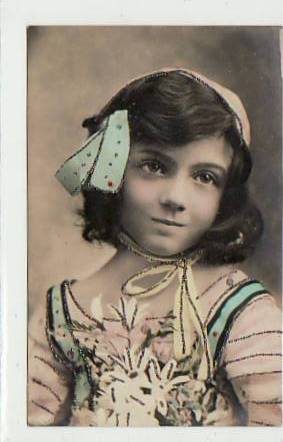 Kinder Foto Karte mit glitzer steine 1908