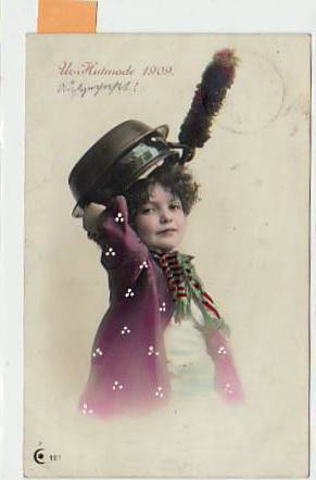 Kinder Foto Karte Hutmode 1909 Kinder Foto Karte Hutmode 1909