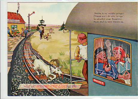 Tiere Ziegen Trachten Eisenbahn Baden-Württemberg ca 1965 Tiere Ziegen Trachten Eisenbahn Baden-Württemberg ca 1965
