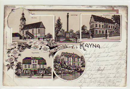 Kayna bei Zeitz Litho 1905