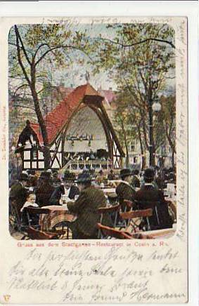 Köln am Rhein Stadtgarten Restaurant 1904 Köln am Rhein Stadtgarten Restaurant 1904