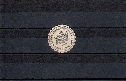 Köln am Rhein Siegelmarke vor 1945 Köln am Rhein Siegelmarke vor 1945