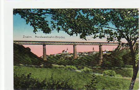 Znaim CSSR Südmähren Eisenbahn-Brücke vor 1945 Znaim CSSR Südmähren Eisenbahn-Brücke vor 1945