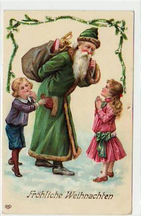 Glückwunsch Weihnachten Weihnachtsmann 1907 Glückwunsch Weihnachten Weihnachtsmann 1907