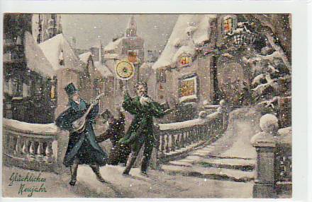 Glückwunsch Neujahr Winter Litho 1911 Glückwunsch Neujahr Winter Litho 1911
