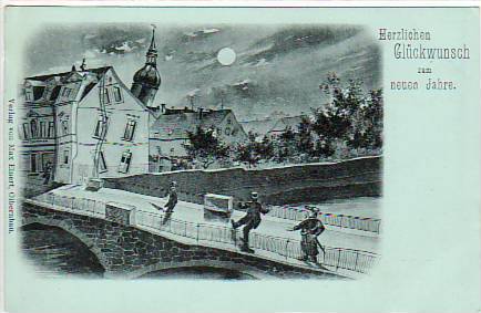 Glückwunsch Neujahr Verlag Einert Olbernhau ca 1900 Glückwunsch Neujahr Verlag Einert Olbernhau ca 1900