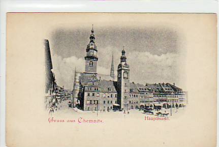 Chemnitz Markt ca 1900 Chemnitz Markt ca 1900