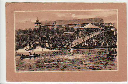 Limbach Stadtpark Wasserrutsche Rummel,Kirmes 1910 Limbach Stadtpark Wasserrutsche Rummel,Kirmes 1910