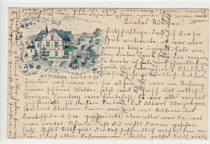 Mittelsaida Ganzsache Bahnpost Freiberg-Grosshartmannsdorf Mittelsaida Ganzsache Bahnpost Freiberg-Grosshartmannsdorf