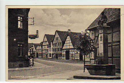 Holzminden Weser Halbemondstraße ca 1940 Holzminden Weser Halbemondstraße ca 1940