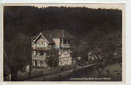 Schwarzburg Thüringen Pension Röhner 1929