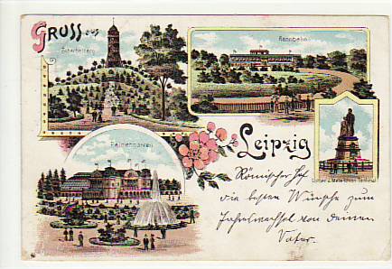 Leipzig Litho Rennbahn,Scherbelberg 1902 Leipzig Litho Rennbahn,Scherbelberg 1902