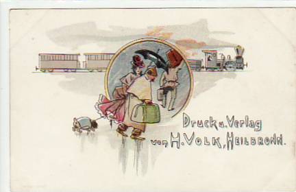 Heilbronn Eisenbahn , Verlag Volk ca 1910 Heilbronn Eisenbahn , Verlag Volk ca 1910
