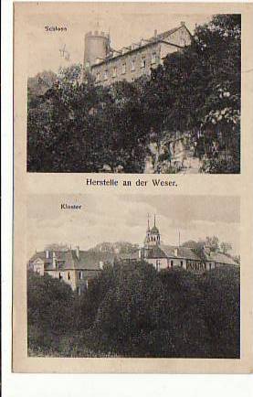 Herstelle an der Weser , Beverungen Schloss 1917 Herstelle an der Weser , Beverungen Schloss 1917