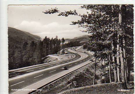 Autobahn Frankfurt-Nürnberg bei Rohrbrunn ca 1965