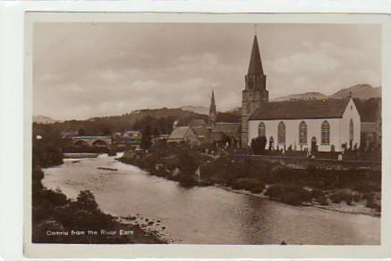 Comrie from the River Earn Schottland ca 1930