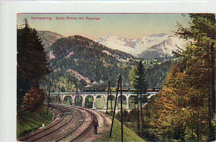 Semmering Österreich Kalte Rinne Eisenbahn-Brücke 1916 Semmering Österreich Kalte Rinne Eisenbahn-Brücke 1916