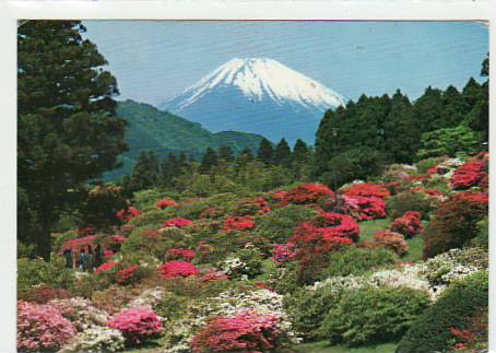 Vulkan Vulcano Mt.Fuji in Early Spring 1974