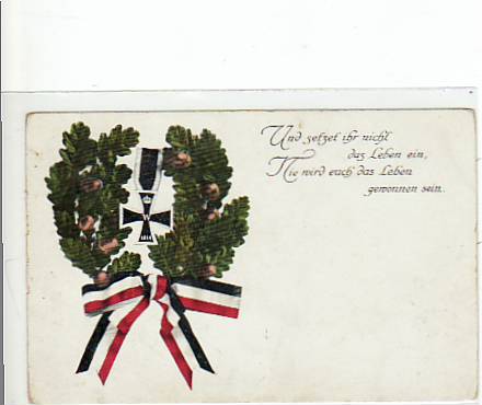 Militär 1. WK Patriotische AK Eisernes Kreuz EK