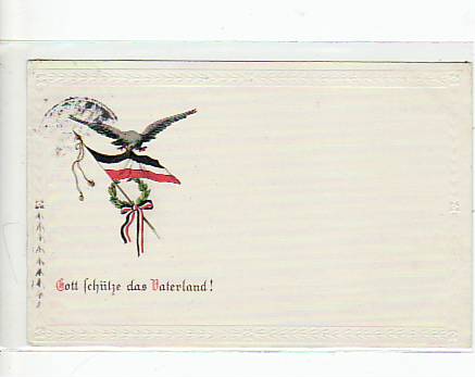 Militär 1. WK Patriotische AK Fahne Adler