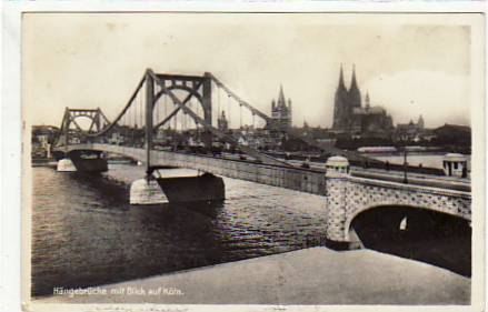 Köln am Rhein Hängebrücke 1932 Köln am Rhein Hängebrücke 1932