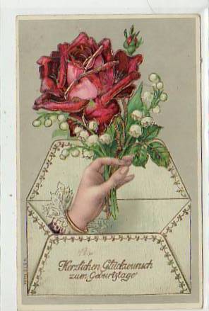 Glückwunsch zum Geburtstag Blumen 1909 Glückwunsch zum Geburtstag Blumen 1909