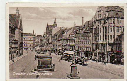 Chemnitz Markt ca 1930 Chemnitz Markt ca 1930